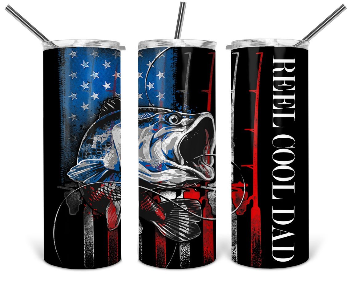 Reel Cool Dad 20 Oz Skinny Tumbler