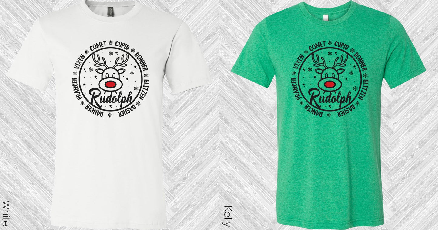 Reindeer Names Graphic Tee Graphic Tee