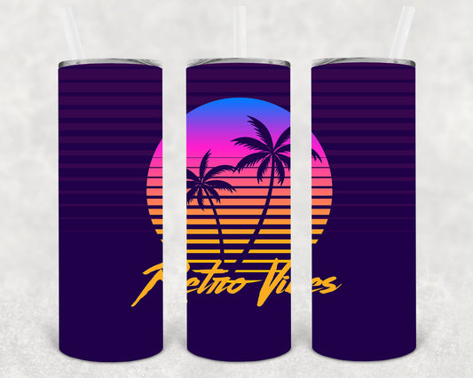 Retro Vibes 20 Oz Skinny Tumbler