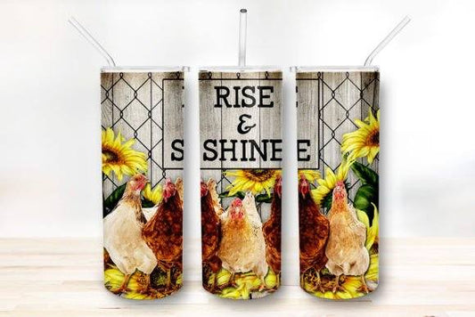 Rise & Shine 20 Oz Skinny Tumbler