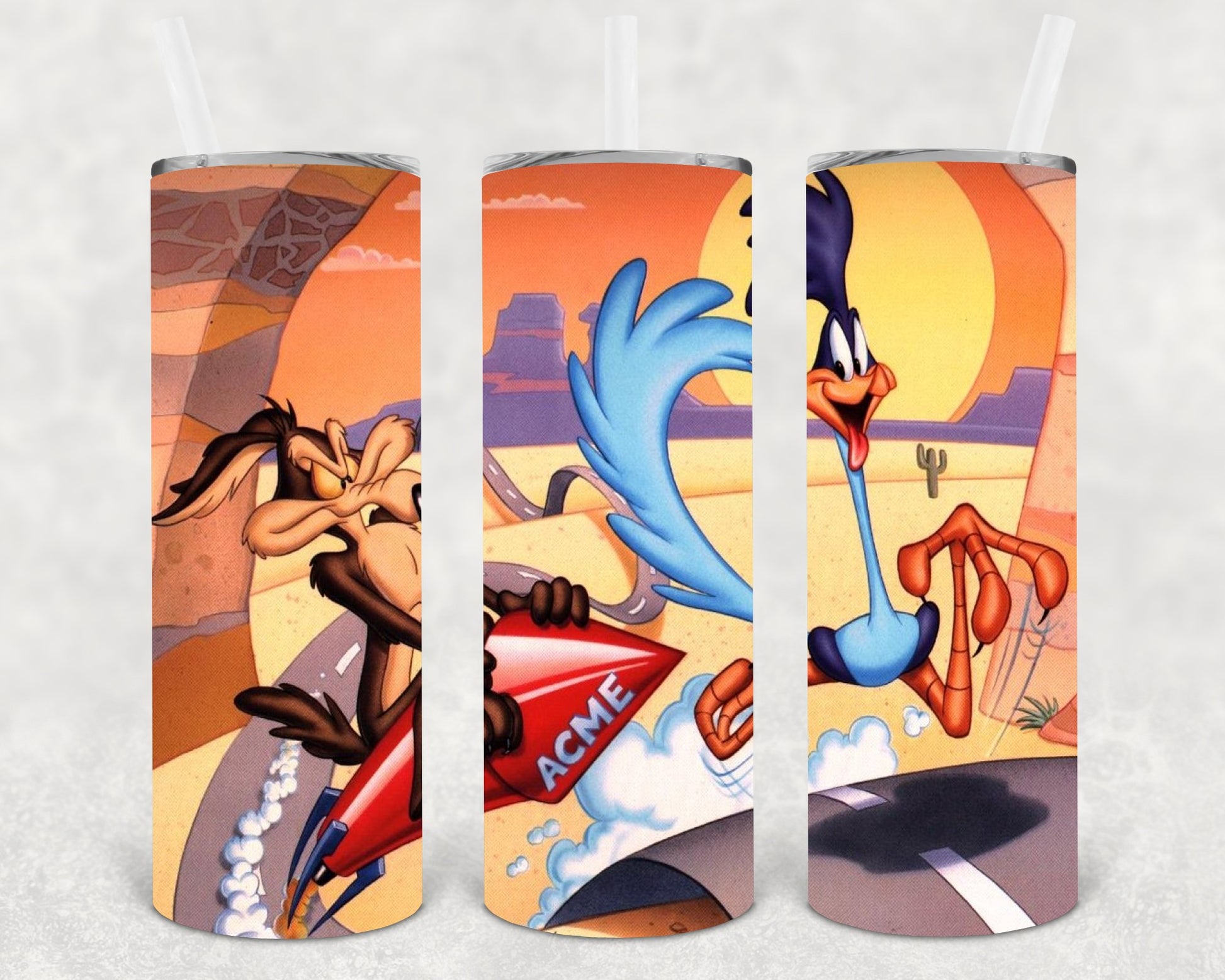 Road Runner And Coyote 20 Oz Skinny Tumbler