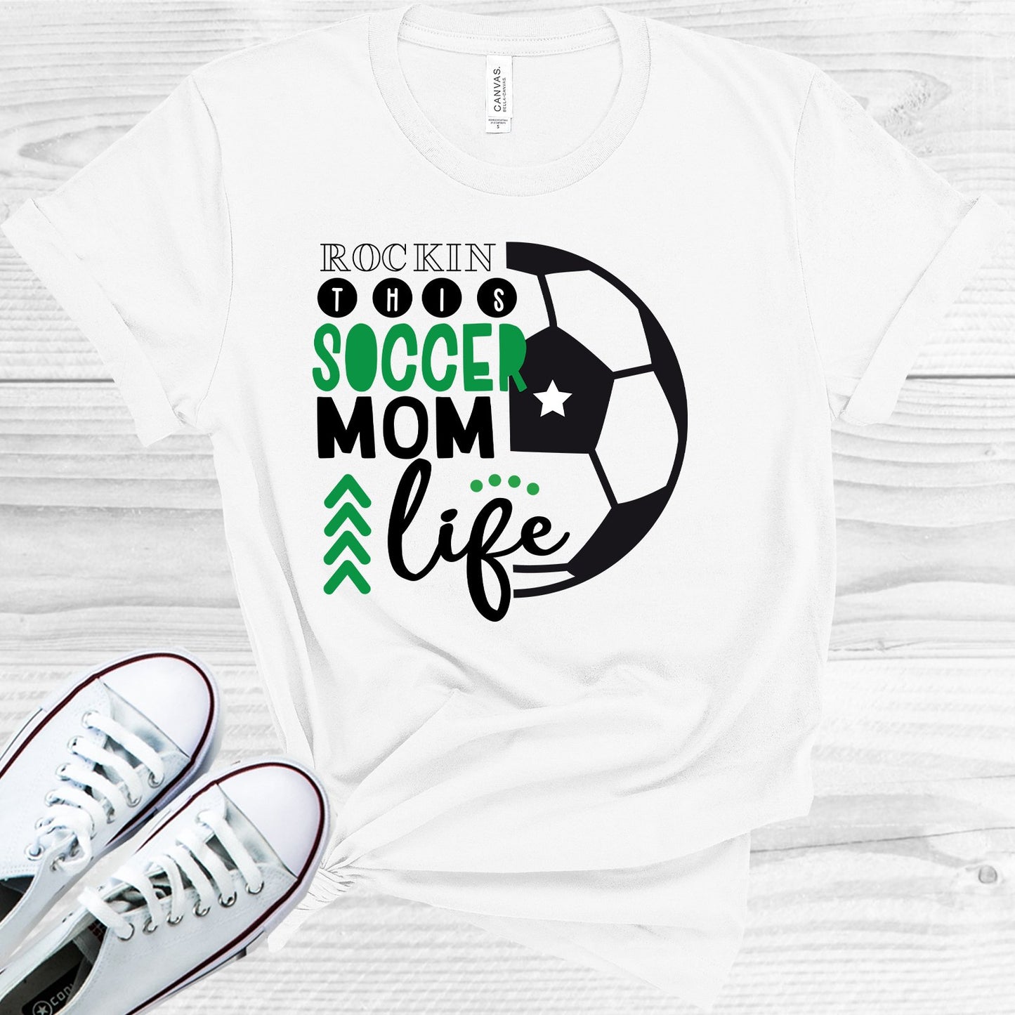 Rockin This Soccer Mom Life Graphic Tee Graphic Tee