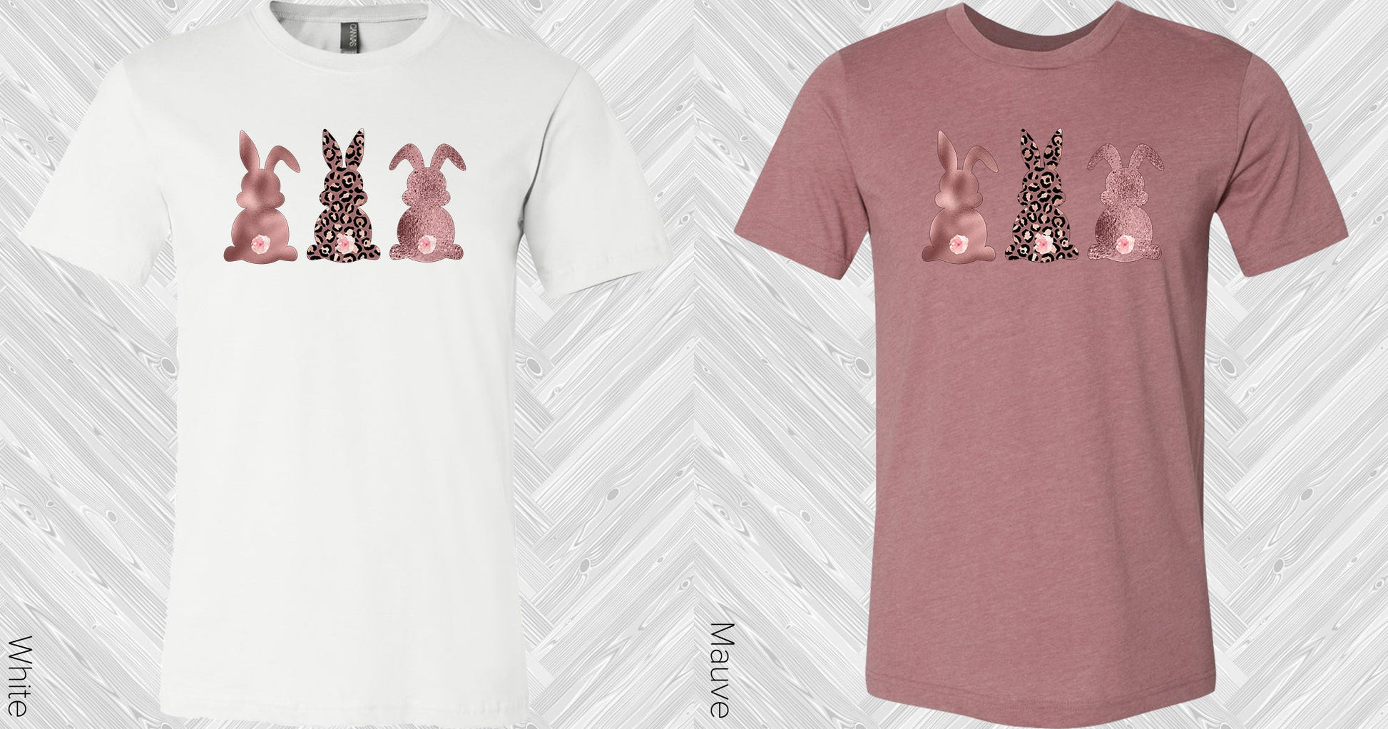 Rose Gold Bunnies Graphic Tee Graphic Tee