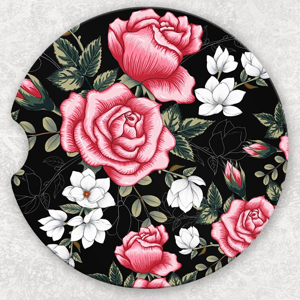 Car Coaster Set - Roses