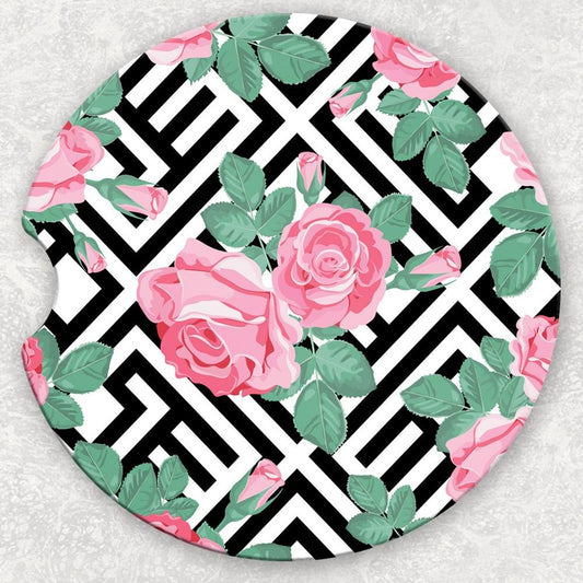 Car Coaster Set - Roses