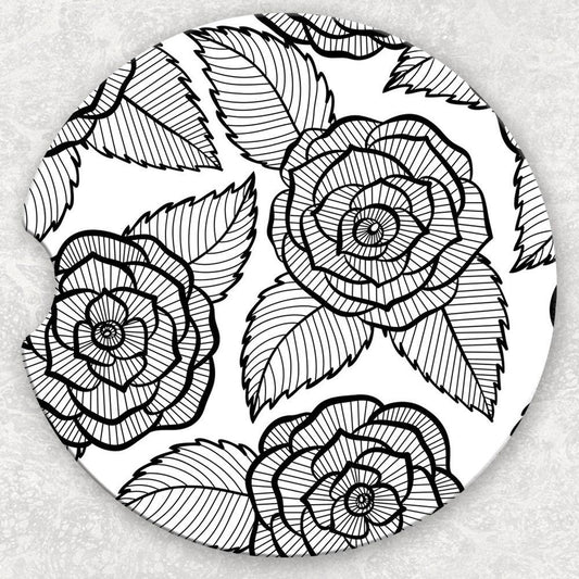 Car Coaster Set - Roses