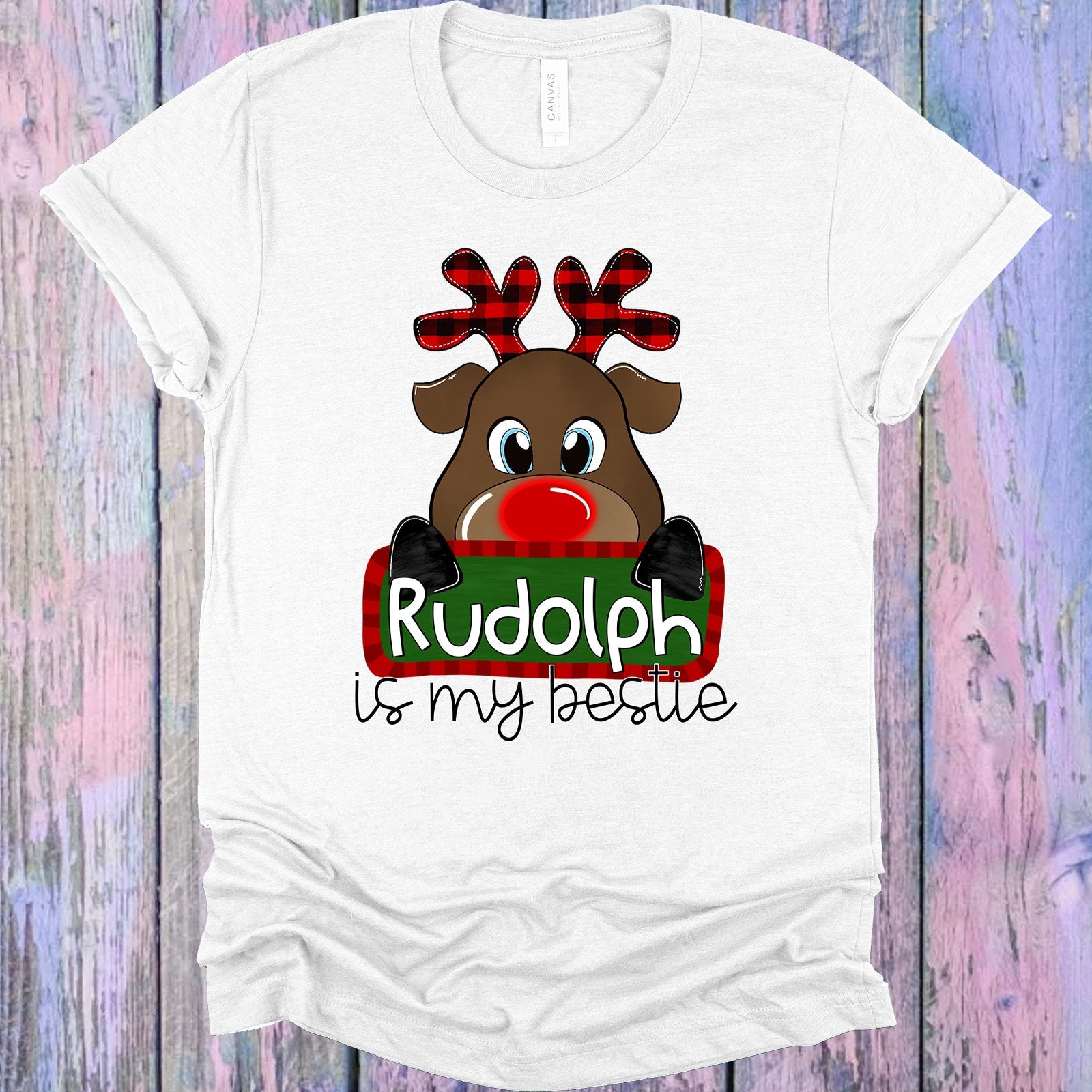 Rudolph Is My Bestie Graphic Tee Graphic Tee