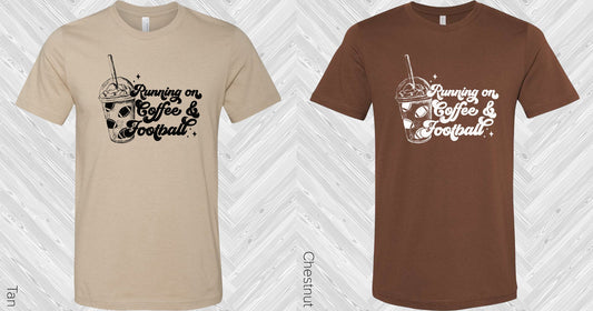 Running On Coffee & Football Graphic Tee Graphic Tee