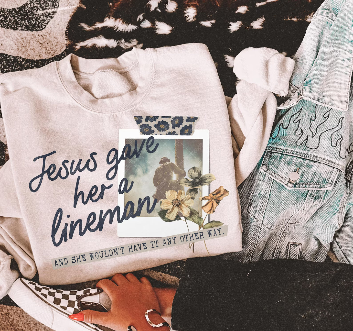 Jesus Gave Her a Lineman Graphic Tee