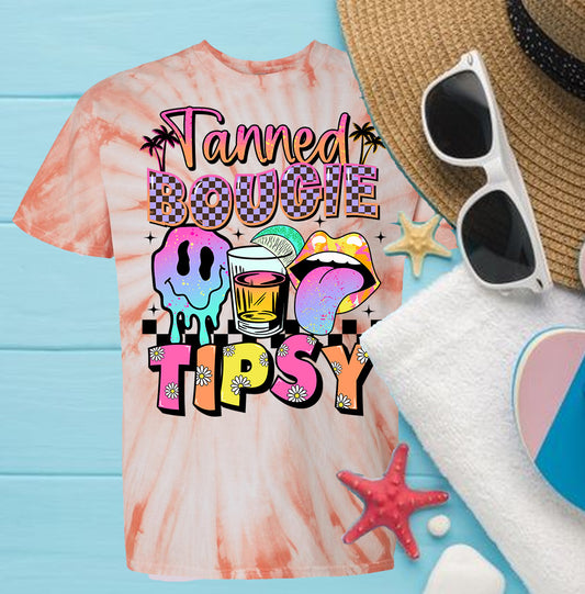 Tanned Bougie Tipsy Graphic Tee