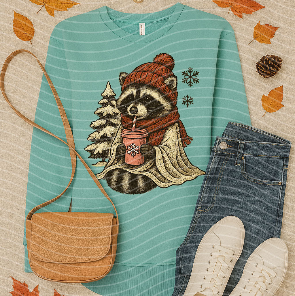 Winter Raccoon Graphic Tee