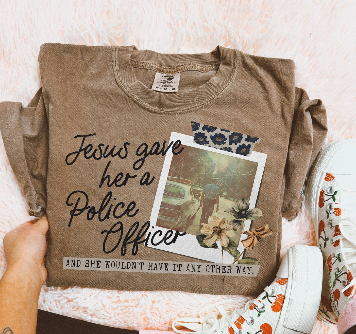 Jesus Gave Her a Police Officer Graphic Tee