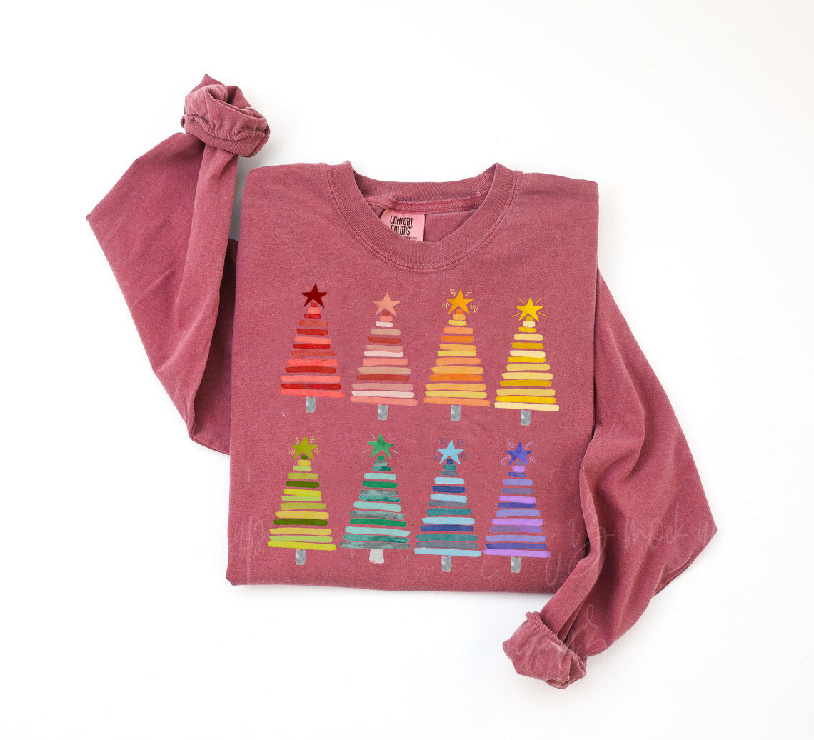 Stacked Christmas Trees Graphic Tee