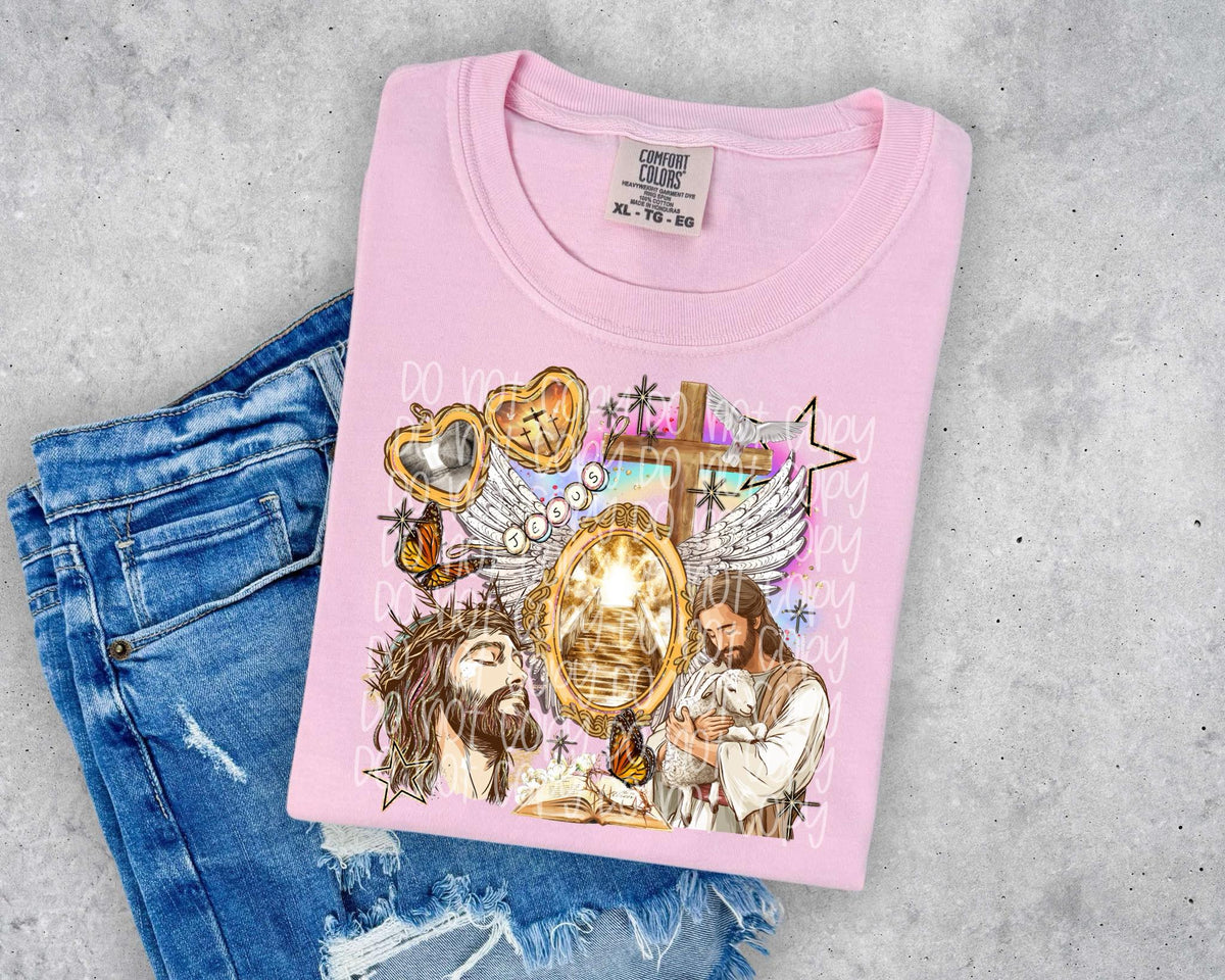 Jesus Locket Graphic Tee
