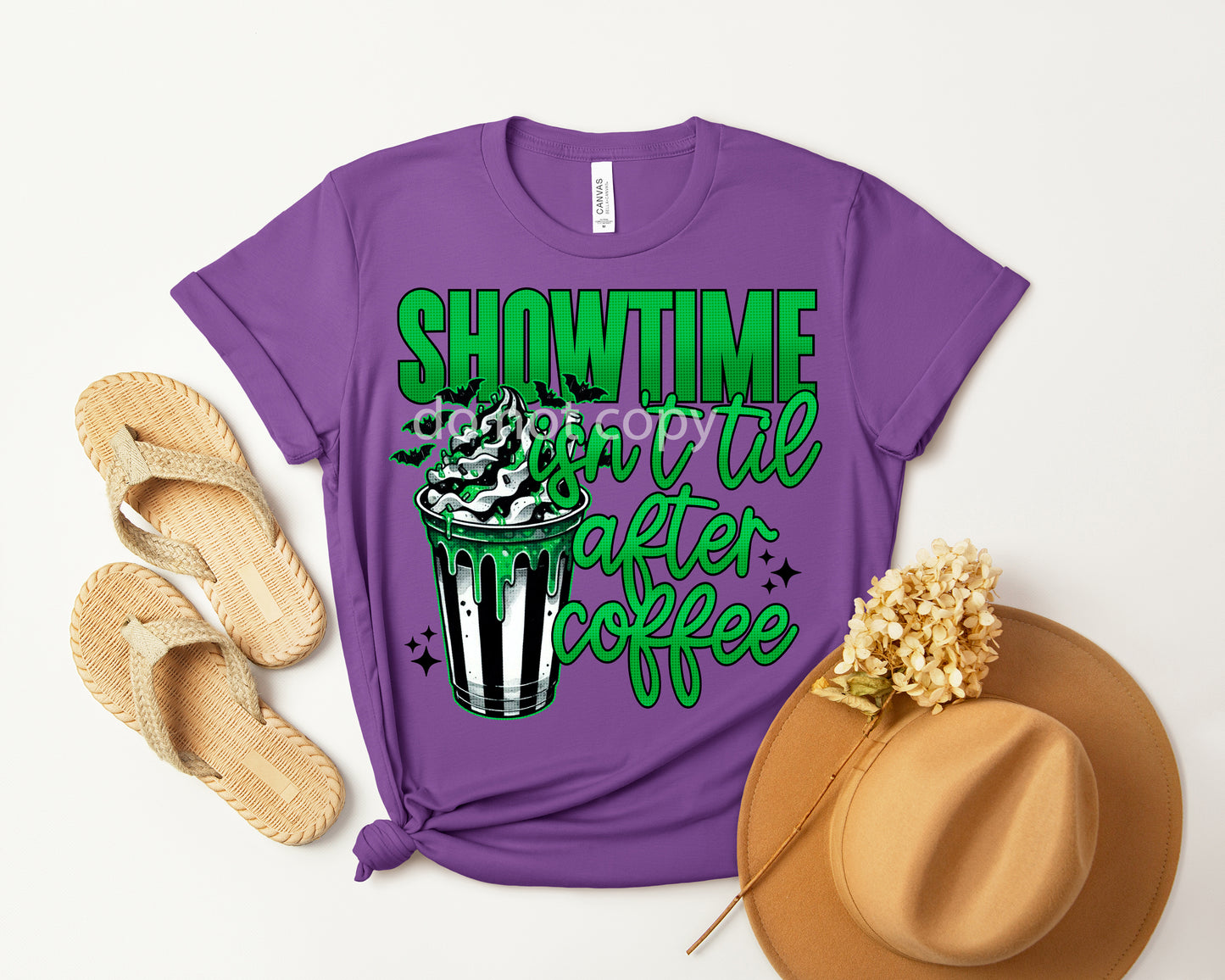 Showtime Isn't Til After Coffee Graphic Tee