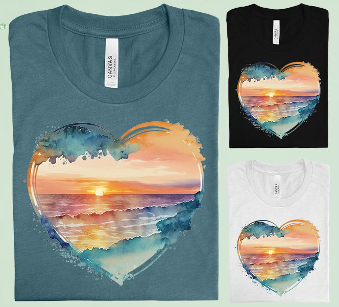 Beach Heart Graphic Tee Graphic Tee