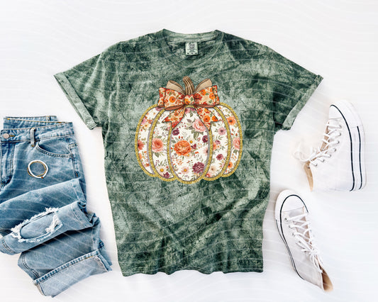 Floral Pumpkin Graphic Tee