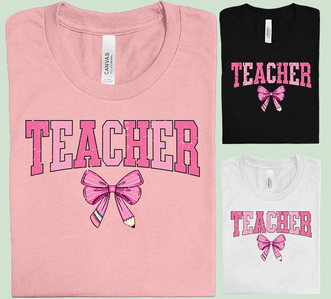 Teacher Bow Graphic Tee