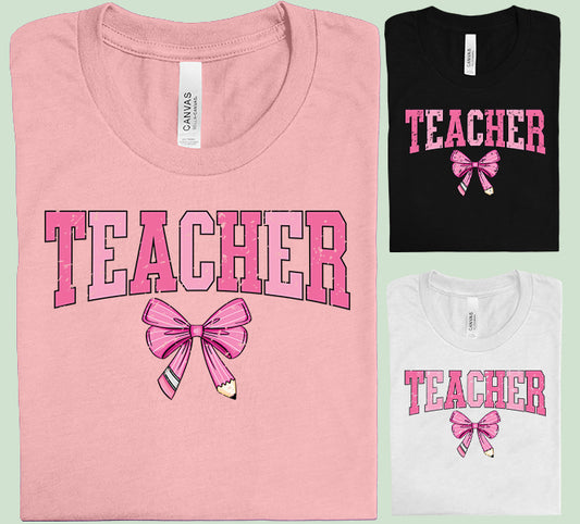 Teacher Bow Graphic Tee