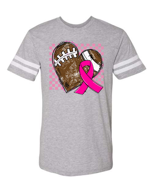 Pink Ribbon Football Graphic Tee