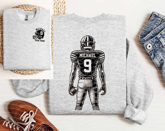 Football Player Graphic Tee