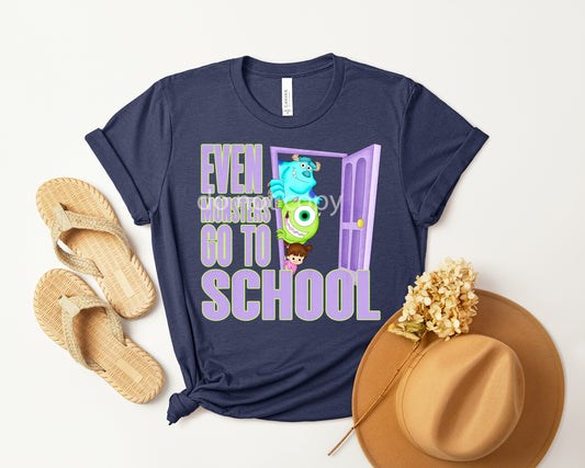 Even Monsters Go to School Graphic Tee