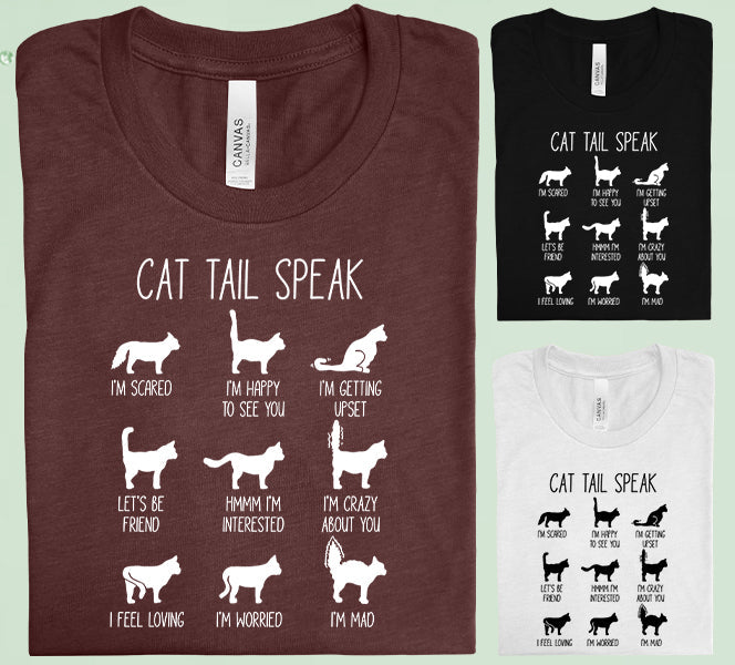 Cat Tail Speak Graphic Tee Graphic Tee