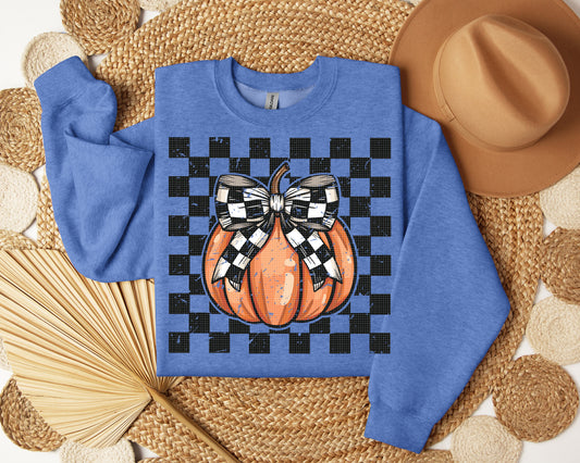 Checkered Pumpkin Graphic Tee