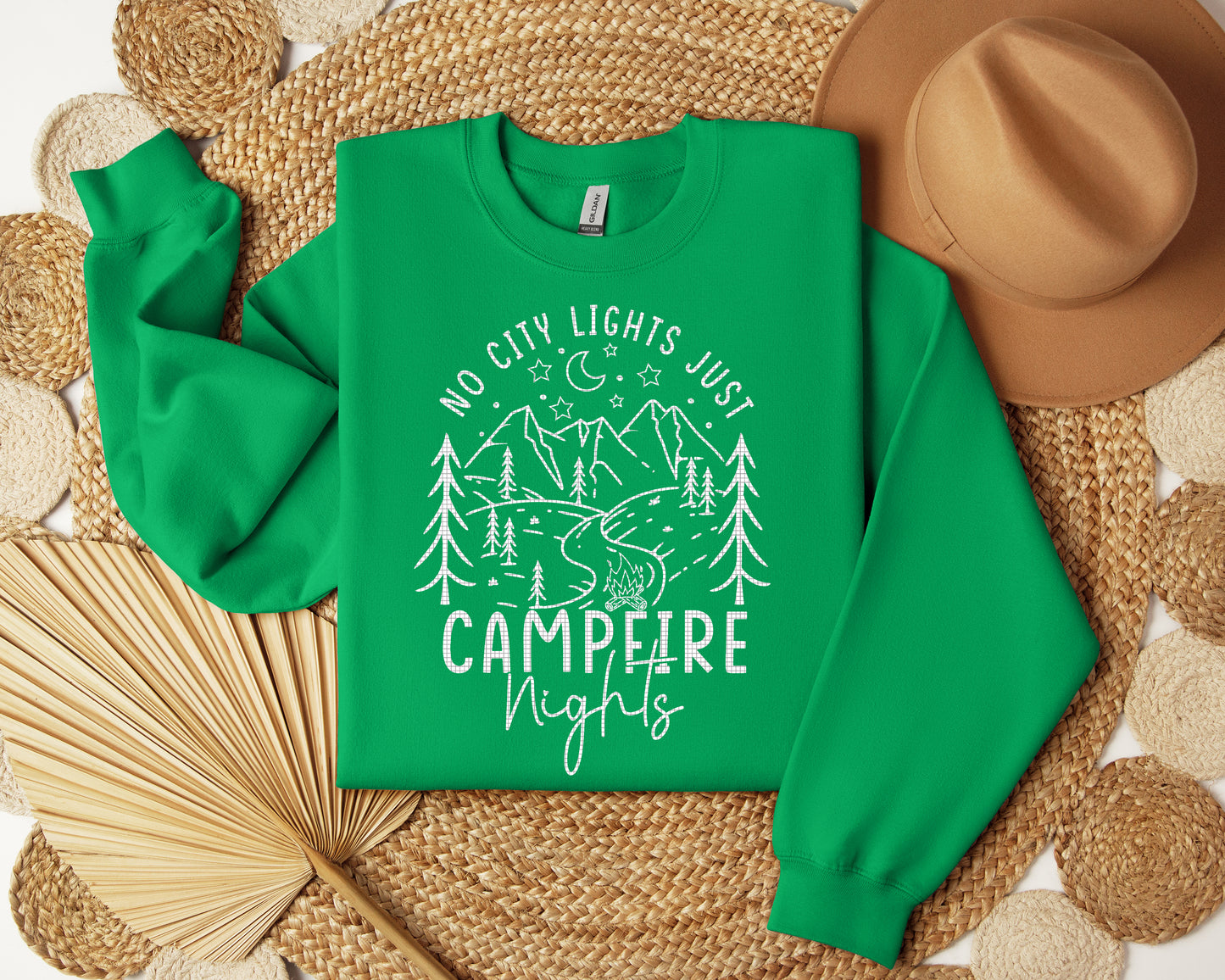 No City Lights Just Campfire Nights Graphic Tee