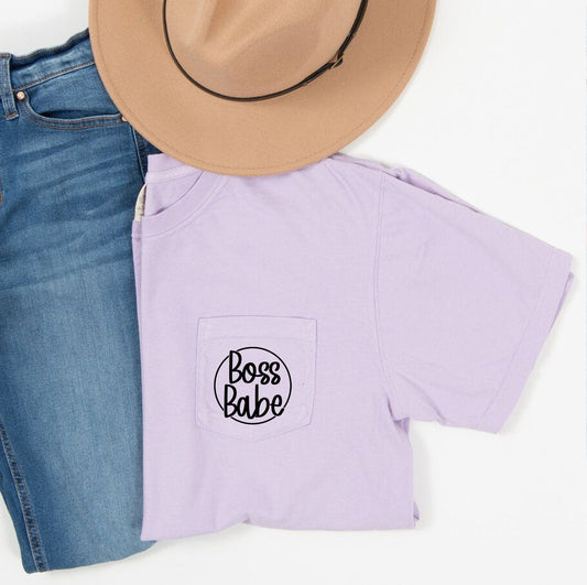 Boss Babe Pocket Comfort Colors Tee Graphic Tee
