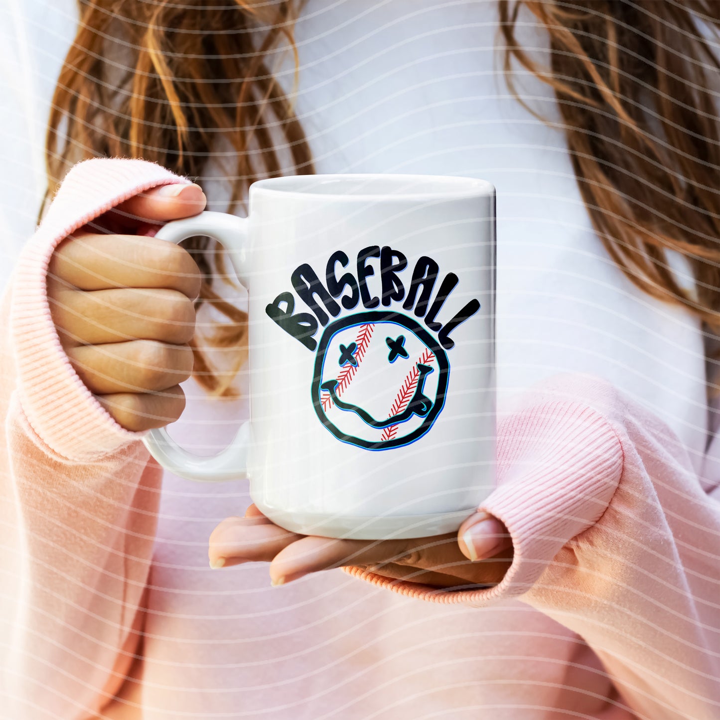 Baseball Smiley Mug