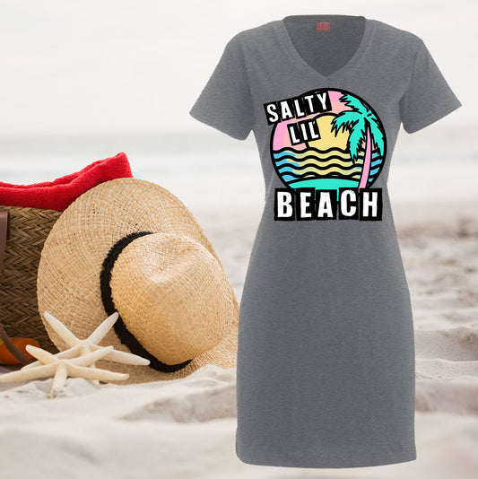 Salty Lil Beach Dress Coverup Graphic Tee