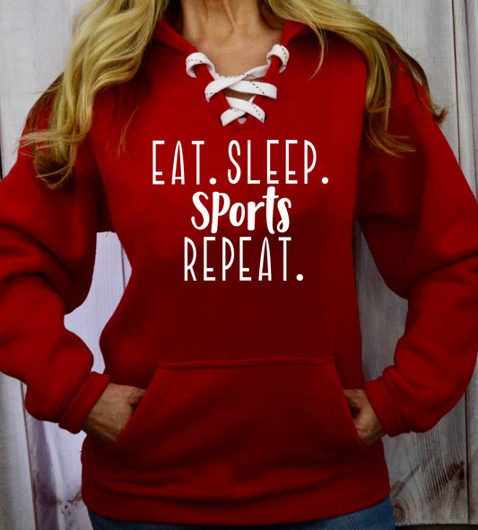 Eat Sleep Sports Repeat Graphic Tee Graphic Tee