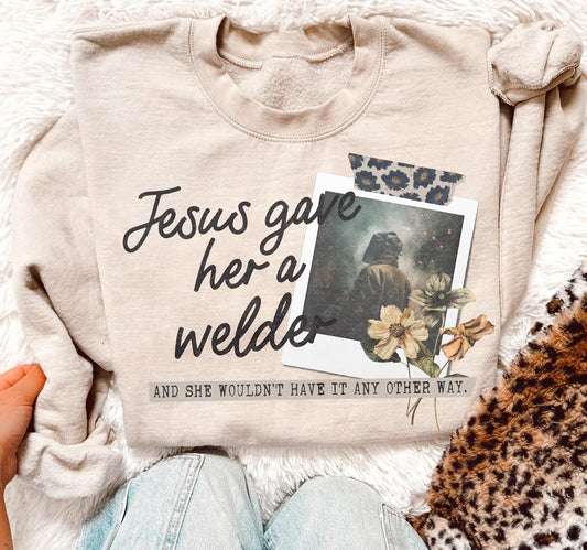 Jesus Gave Her a Welder Graphic Tee