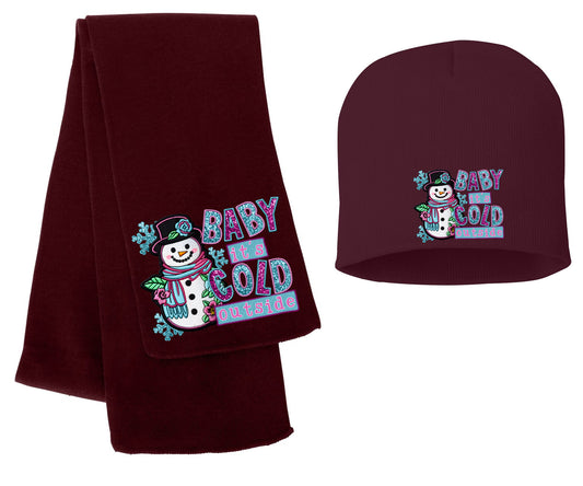 Baby It's Cold Outside Scarf and Beanie