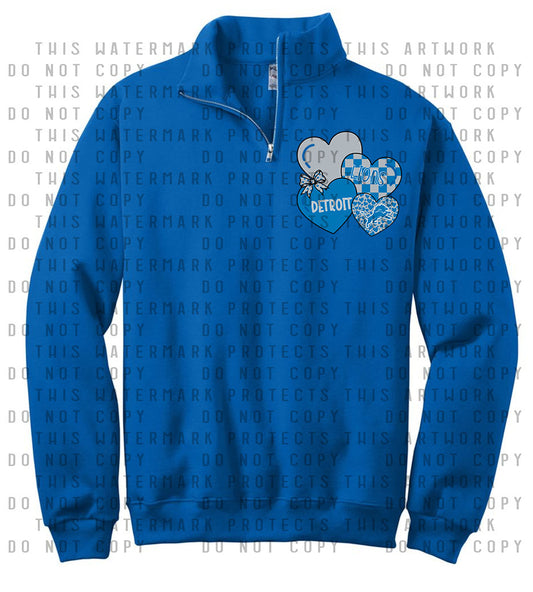 Lions Hearts Quarter Zip