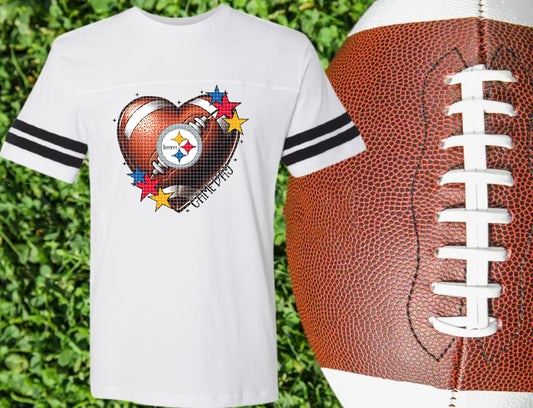 Game Day Heart Steelers Graphic Tee