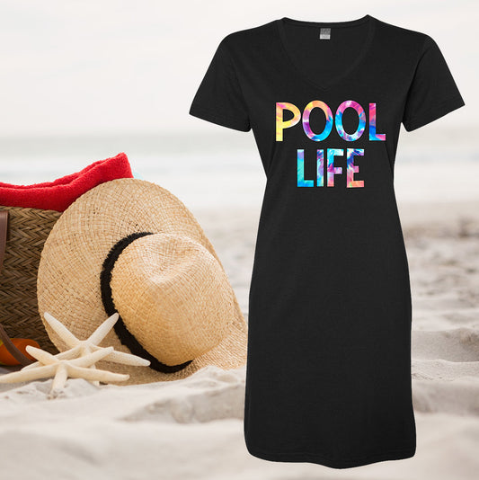 Pool Life Dress Coverup Graphic Tee