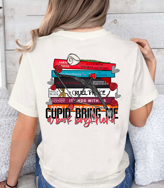 Cupid Bring Me a Book Boyfriend Graphic Tee