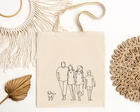 Line Art Family Tote