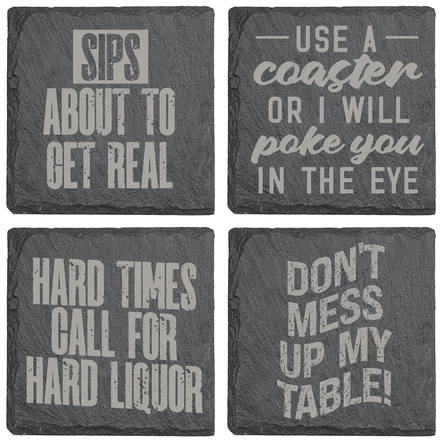 Sips About to Get Real Slate Coaster