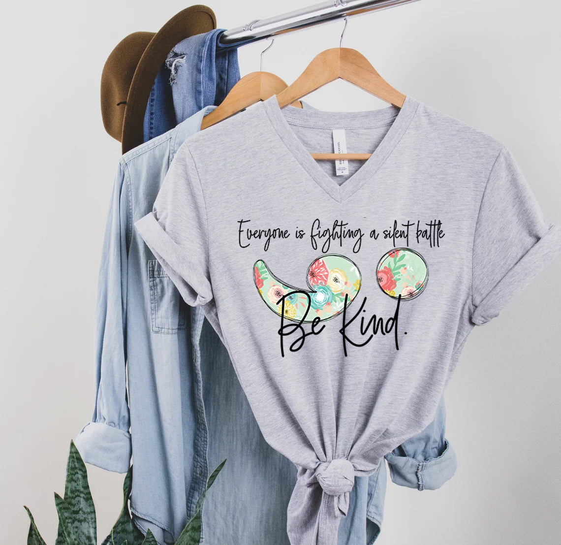 Everyone is Fighting a Silent Battle Be Kind Graphic Tee