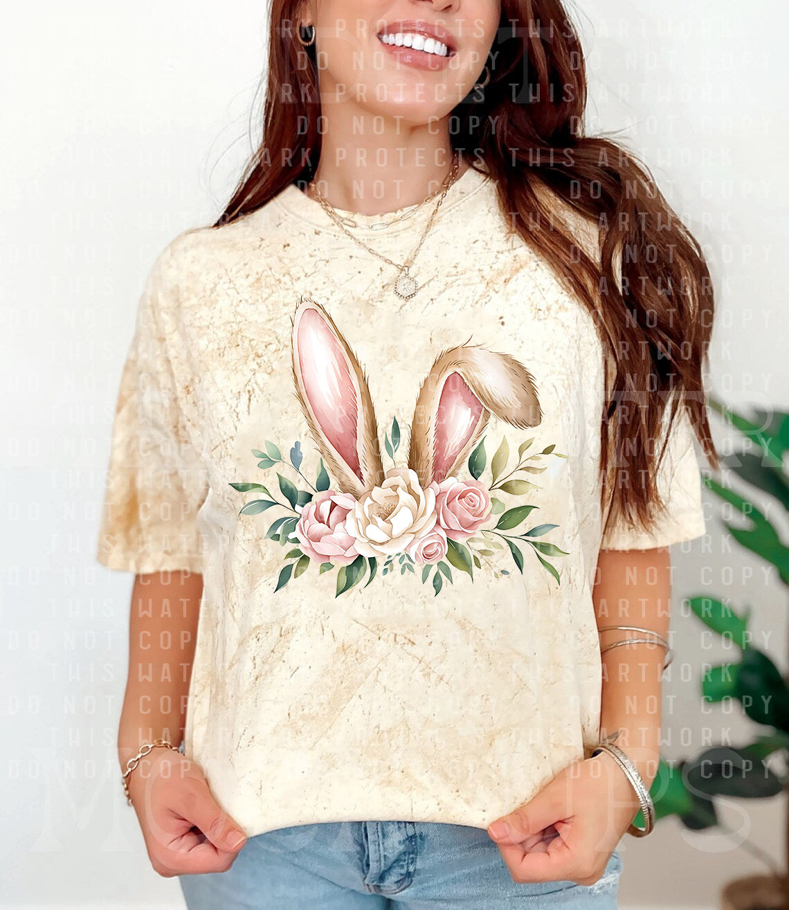 Floral Bunny Ears Graphic Tee