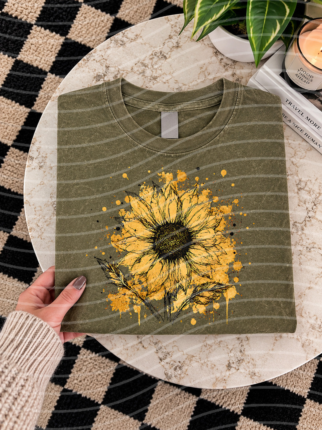 Painted Sunflower Graphic Tee