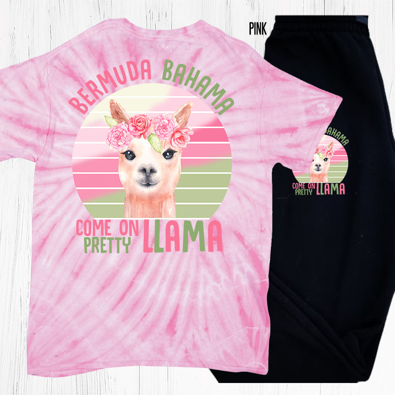 Bermuda Bahama Come On Pretty Llama Graphic Tee Graphic Tee