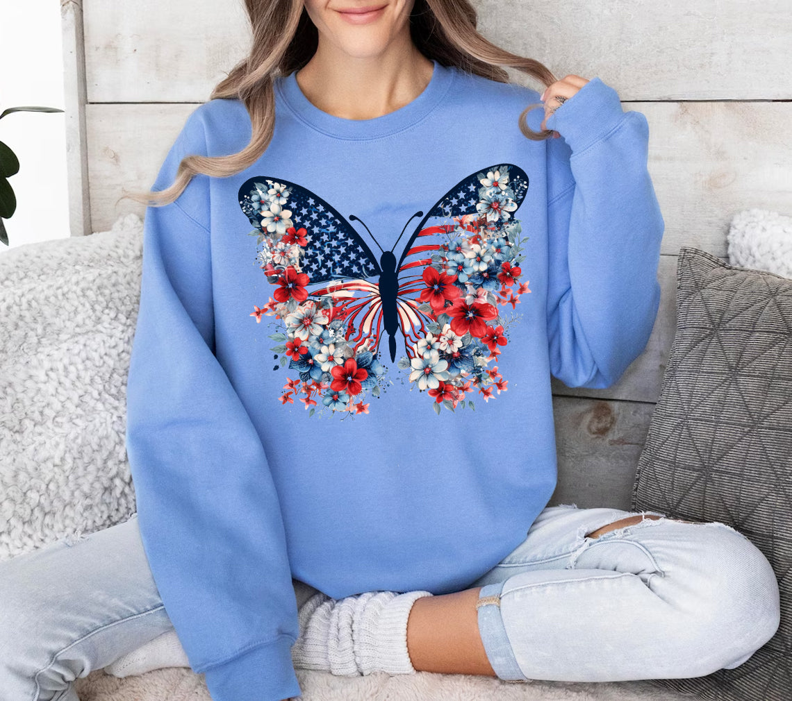 Patriotic Butterfly Graphic Tee