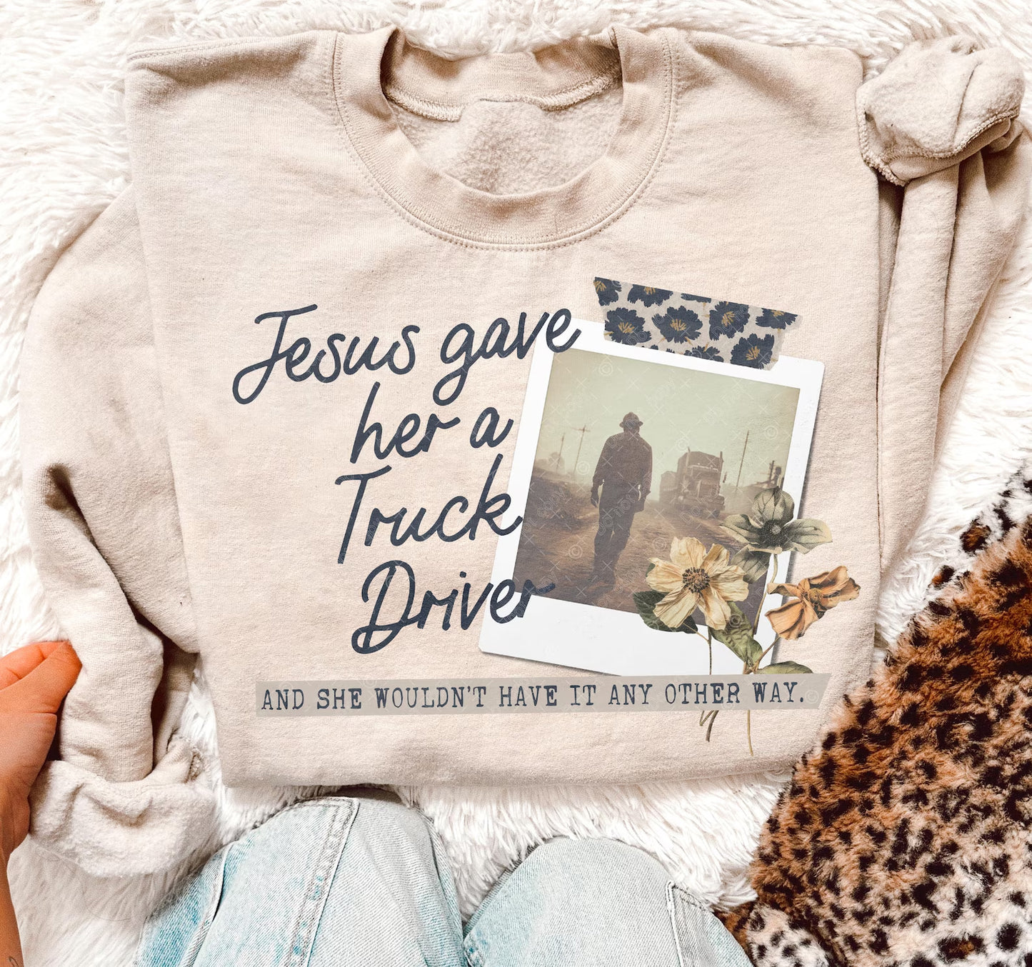 Jesus Gave Her a Truck Driver Graphic Tee