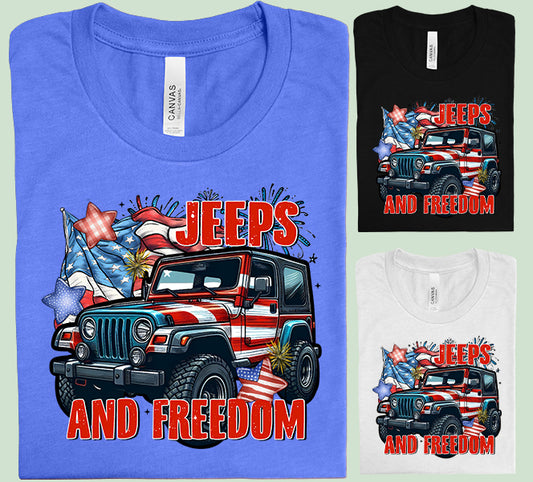 Jeeps and Freedom Graphic Tee