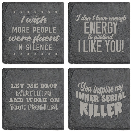 I Don't Have Enough Energy Slate Coaster