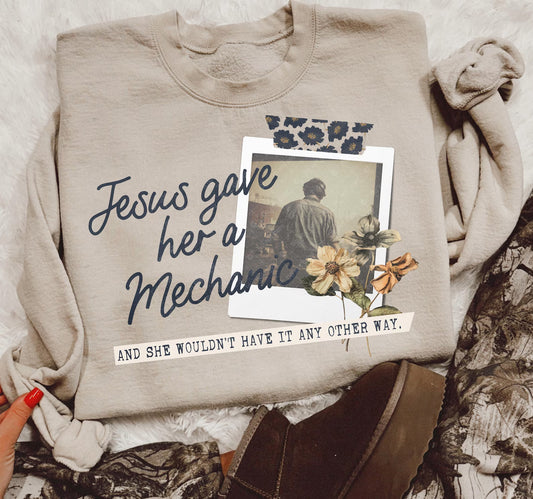 Jesus Gave Her a Mechanic Graphic Tee